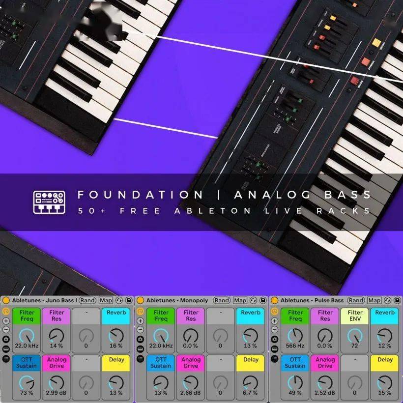 苹果版免费下载天气预报器:Ableton Live 福利：Foundation Analog Bass 50 个免费乐器机架下载