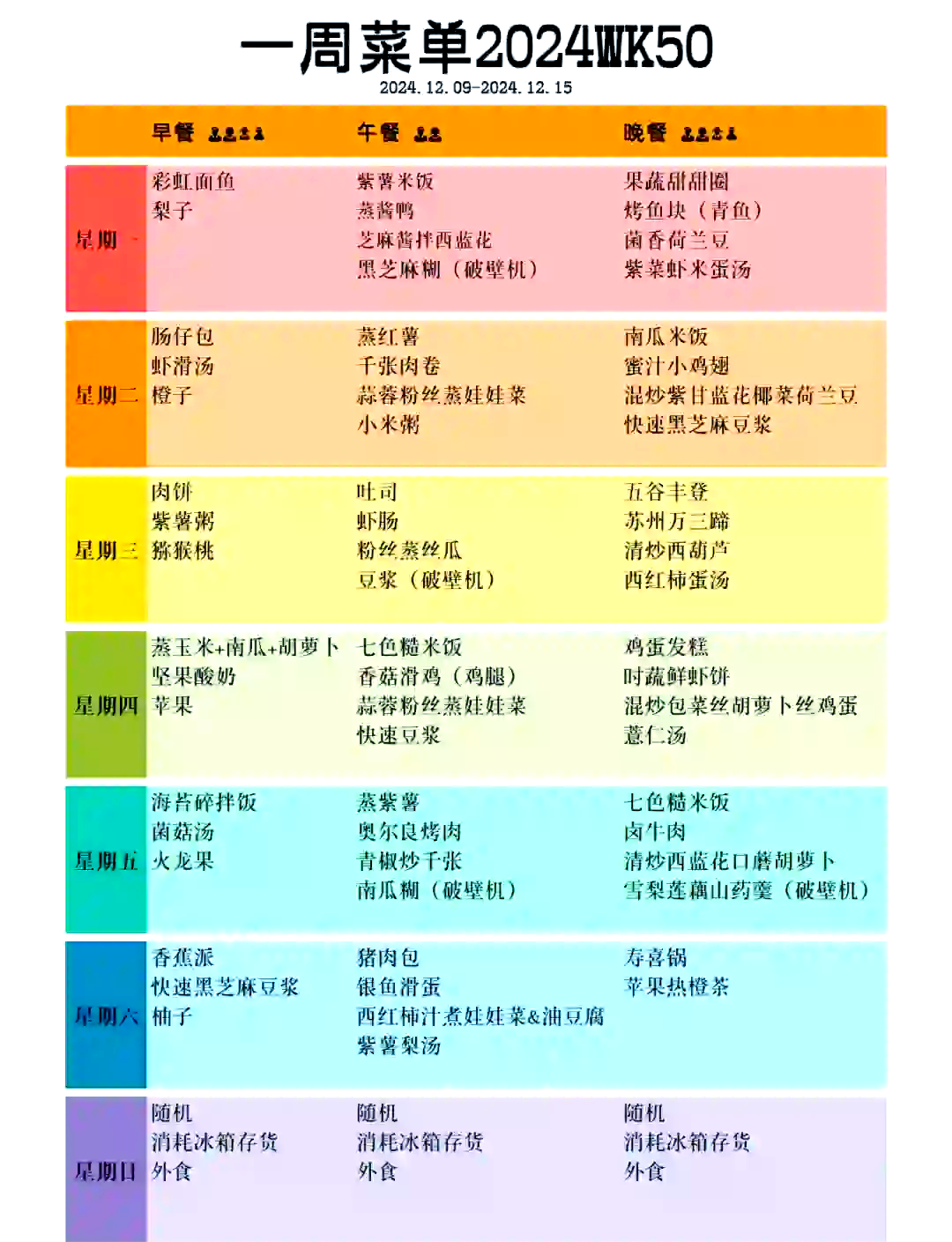 每日菜单手机版下载(每日菜单安排表app)